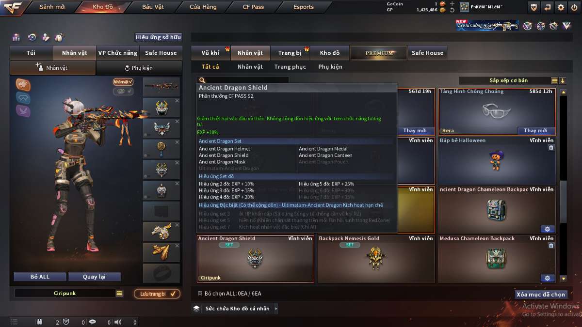 shop acc cf uy tin gia re